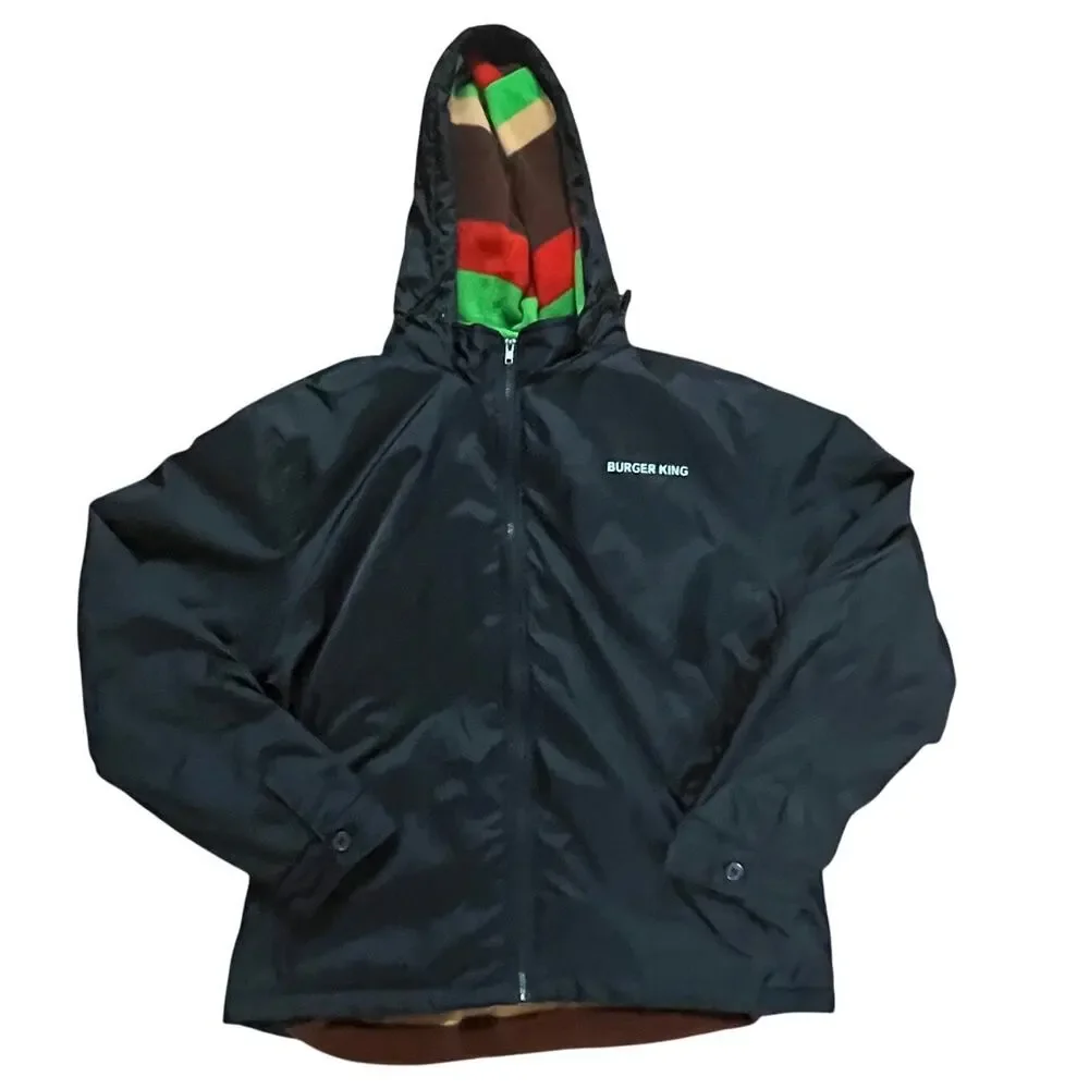 burger king | Jackets & Coats | Burger King Mens Black Nylon